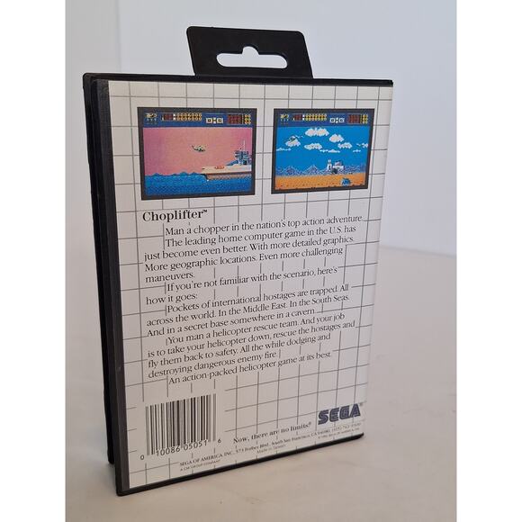 Choplifter Sega Master System Mega Cartridge CIB Complete w Manual Insert - Picture 6 of 6